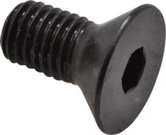 Made in USA - 1/4-28 UNF Hex Socket Drive, 82° Flat Screw - Alloy Steel, Black Oxide Finish, Fully Threaded, 1/2" OAL - USA Tool & Supply