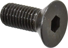 Made in USA - 1/4-28 UNF Hex Socket Drive, 82° Flat Screw - Alloy Steel, Black Oxide Finish, Fully Threaded, 5/8" OAL - USA Tool & Supply