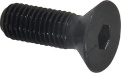 Made in USA - 1/4-28 UNF Hex Socket Drive, 82° Flat Screw - Alloy Steel, Black Oxide Finish, Fully Threaded, 3/4" OAL - USA Tool & Supply