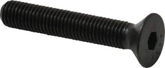 Made in USA - 1/4-28 UNF Hex Socket Drive, 82° Flat Screw - Alloy Steel, Black Oxide Finish, Fully Threaded, 1-1/2" OAL - USA Tool & Supply