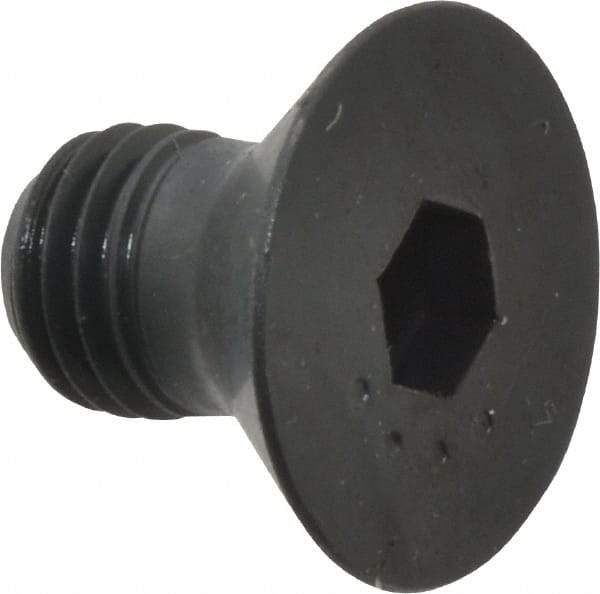 Made in USA - 5/16-24 UNF Hex Socket Drive, 82° Flat Screw - Alloy Steel, Black Oxide Finish, Fully Threaded, 1/2" OAL - USA Tool & Supply