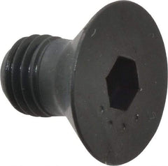 Made in USA - 5/16-24 UNF Hex Socket Drive, 82° Flat Screw - Alloy Steel, Black Oxide Finish, Fully Threaded, 1/2" OAL - USA Tool & Supply