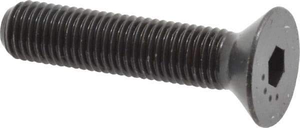 Made in USA - 5/16-24 UNF Hex Socket Drive, 82° Flat Screw - Alloy Steel, Black Oxide Finish, Fully Threaded, 1-1/2" OAL - USA Tool & Supply