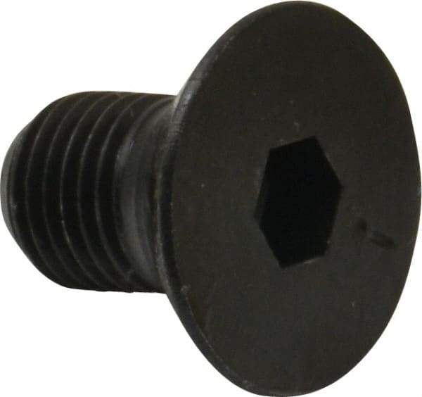 Made in USA - 3/8-24 UNF Hex Socket Drive, 82° Flat Screw - Alloy Steel, Black Oxide Finish, Fully Threaded, 5/8" OAL - USA Tool & Supply