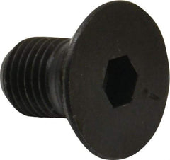 Made in USA - 3/8-24 UNF Hex Socket Drive, 82° Flat Screw - Alloy Steel, Black Oxide Finish, Fully Threaded, 5/8" OAL - USA Tool & Supply