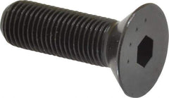 Made in USA - 3/8-24 UNF Hex Socket Drive, 82° Flat Screw - Alloy Steel, Black Oxide Finish, Fully Threaded, 1-1/4" OAL - USA Tool & Supply