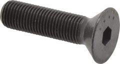 Made in USA - 3/8-24 UNF Hex Socket Drive, 82° Flat Screw - Alloy Steel, Black Oxide Finish, Fully Threaded, 1-1/2" OAL - USA Tool & Supply
