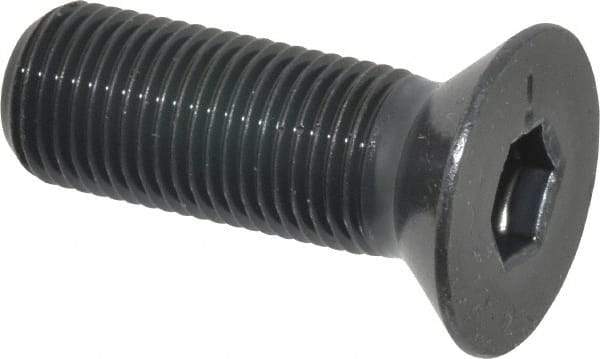 Made in USA - 1/2-20 UNF Hex Socket Drive, 82° Flat Screw - Alloy Steel, Black Oxide Finish, Fully Threaded, 1-1/2" OAL - USA Tool & Supply