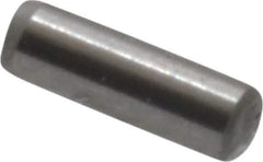 Made in USA - 1/16" Diam x 3/16" Pin Length Grade 8 Alloy Steel Standard Dowel Pin - Bright Finish, 1 Beveled & 1 Rounded End - USA Tool & Supply