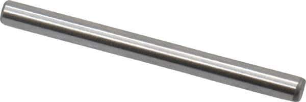 Made in USA - 1/16" Diam x 3/4" Pin Length Grade 8 Alloy Steel Standard Dowel Pin - Bright Finish, 1 Beveled & 1 Rounded End - USA Tool & Supply