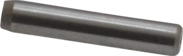Made in USA - 3/32" Diam x 1/2" Pin Length Grade 8 Alloy Steel Standard Dowel Pin - Bright Finish, 1 Beveled & 1 Rounded End - USA Tool & Supply