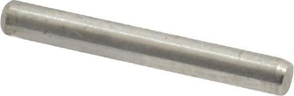 Made in USA - 3/32" Diam x 3/4" Pin Length Grade 8 Alloy Steel Standard Dowel Pin - Bright Finish, 1 Beveled & 1 Rounded End - USA Tool & Supply