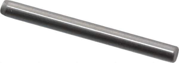 Made in USA - 3/32" Diam x 1" Pin Length Grade 8 Alloy Steel Standard Dowel Pin - Bright Finish, 1 Beveled & 1 Rounded End - USA Tool & Supply