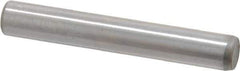 Made in USA - 3/16" Diam x 1-1/4" Pin Length Grade 8 Alloy Steel Standard Dowel Pin - Bright Finish, C 47-58 & C 60 (Surface) Hardness, 4,150 Lb (Single Shear), 8,300 Lb (Double Shear) Breaking Strength, 1 Beveled & 1 Rounded End - USA Tool & Supply