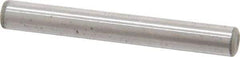 Made in USA - 3/16" Diam x 1-1/2" Pin Length Grade 8 Alloy Steel Standard Dowel Pin - Bright Finish, C 47-58 & C 60 (Surface) Hardness, 4,150 Lb (Single Shear), 8,300 Lb (Double Shear) Breaking Strength, 1 Beveled & 1 Rounded End - USA Tool & Supply