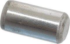 Made in USA - 5/16" Diam x 5/8" Pin Length Grade 8 Alloy Steel Standard Dowel Pin - Bright Finish, C 47-58 & C 60 (Surface) Hardness, 11,500 Lb (Single Shear), 23,000 Lb (Double Shear) Breaking Strength, 1 Beveled & 1 Rounded End - USA Tool & Supply