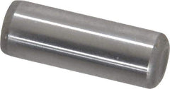 Made in USA - 5/16" Diam x 7/8" Pin Length Grade 8 Alloy Steel Standard Dowel Pin - Bright Finish, C 47-58 & C 60 (Surface) Hardness, 11,500 Lb (Single Shear), 23,000 Lb (Double Shear) Breaking Strength, 1 Beveled & 1 Rounded End - USA Tool & Supply