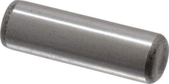 Made in USA - 5/16" Diam x 1" Pin Length Grade 8 Alloy Steel Standard Dowel Pin - Bright Finish, C 47-58 & C 60 (Surface) Hardness, 11,500 Lb (Single Shear), 23,000 Lb (Double Shear) Breaking Strength, 1 Beveled & 1 Rounded End - USA Tool & Supply