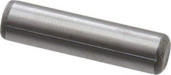 Made in USA - 5/16" Diam x 1-1/4" Pin Length Grade 8 Alloy Steel Standard Dowel Pin - Bright Finish, C 47-58 & C 60 (Surface) Hardness, 11,500 Lb (Single Shear), 23,000 Lb (Double Shear) Breaking Strength, 1 Beveled & 1 Rounded End - USA Tool & Supply