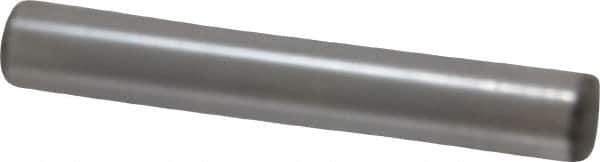 Made in USA - 5/16" Diam x 2" Pin Length Grade 8 Alloy Steel Standard Dowel Pin - Bright Finish, C 47-58 & C 60 (Surface) Hardness, 11,500 Lb (Single Shear), 23,000 Lb (Double Shear) Breaking Strength, 1 Beveled & 1 Rounded End - USA Tool & Supply