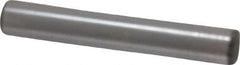 Made in USA - 5/16" Diam x 2" Pin Length Grade 8 Alloy Steel Standard Dowel Pin - Bright Finish, C 47-58 & C 60 (Surface) Hardness, 11,500 Lb (Single Shear), 23,000 Lb (Double Shear) Breaking Strength, 1 Beveled & 1 Rounded End - USA Tool & Supply