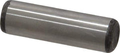 Made in USA - 3/8" Diam x 1-1/4" Pin Length Grade 8 Alloy Steel Standard Dowel Pin - Bright Finish, C 47-58 & C 60 (Surface) Hardness, 16,550 Lb (Single Shear), 33,100 Lb (Double Shear) Breaking Strength, 1 Beveled & 1 Rounded End - USA Tool & Supply