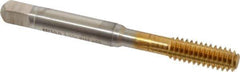 Guhring - 1/4-20 UNC 2BX Modified Bottoming Thread Forming Tap - Cobalt, TiN Finish, 2-1/2" OAL, 0.512" Thread Length, Right Hand Thread, Series 3940 - Exact Industrial Supply