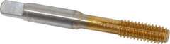 Guhring - 5/16-18 UNC 2BX Modified Bottoming Thread Forming Tap - Cobalt, TiN Finish, 2-23/32" OAL, 0.551" Thread Length, Right Hand Thread, Series 3940 - USA Tool & Supply