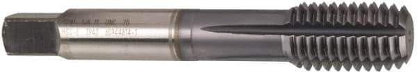 Guhring - M14x2.00 Metric Coarse H6 Thread Limit Modified Bottoming Thread Forming Tap - Cobalt, TiCN Finish, 3.591" OAL, 0.787" Thread Length, Right Hand Thread, Series 3942 - USA Tool & Supply