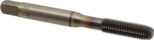 Guhring - 1/4-28 UNF 2BX Modified Bottoming Thread Forming Tap - Cobalt, TiCN Finish, 2-1/2" OAL, 0.374" Thread Length, Right Hand Thread, Series 3944 - USA Tool & Supply