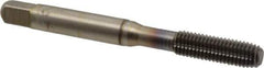 Guhring - 1/4-28 UNF 2BX Modified Bottoming Thread Forming Tap - Cobalt, TiCN Finish, 2-1/2" OAL, 0.374" Thread Length, Right Hand Thread, Series 3944 - USA Tool & Supply