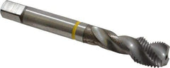 Guhring - 1/2-20 UNF 3 Flute 2B Modified Bottoming Spiral Flute Tap - Cobalt, Bright Finish, 3.381" OAL, Right Hand Flute, Right Hand Thread, Series 3905 - USA Tool & Supply
