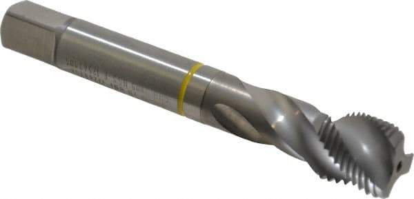 Guhring - 5/8-18 UNF 3 Flute 2B Modified Bottoming Spiral Flute Tap - Cobalt, Bright Finish, 3.811" OAL, Right Hand Flute, Right Hand Thread, Series 3905 - USA Tool & Supply