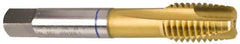Guhring - #8-36 UNF, 3 Flute, TiN Finish, Powdered Metal Spiral Point Tap - Plug Chamfer, Right Hand Thread, 2.13" OAL, 0.472" Thread Length, 0.168" Shank Diam, 2B Class of Fit, Series 3908 - Exact Industrial Supply