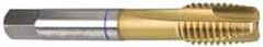 Guhring - #10-24 UNC, 3 Flute, TiN Finish, Powdered Metal Spiral Point Tap - Plug Chamfer, Right Hand Thread, 2-3/8" OAL, 0.194" Shank Diam, 3B Class of Fit, Series 3997 - Exact Industrial Supply