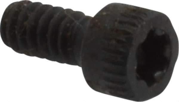 Camcar - #4-40 UNC Torx Plus Drive, Socket Cap Screw - Alloy Steel, Black Oxide Finish, Fully Threaded, 1/4" Length Under Head - USA Tool & Supply