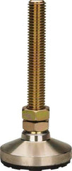 Gibraltar - 5/8-11 Bolt Thread, Studded Pivotal Stud Mount Leveling Pad & Mount - 6,000 Max Lb Capacity, 2-1/2" Base Diam - USA Tool & Supply