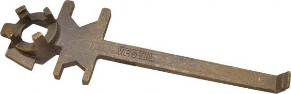 Vestil - 12" Long Bronze Drum Plug Wrench - For Use with All Types of Industrial Drum Plugs and Bungs in Metal or Plastic - USA Tool & Supply