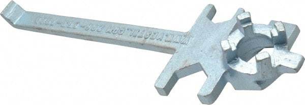 Vestil - 12" Long Cast Steel Drum Plug Wrench - For Use with All Types of Industrial Drum Plugs and Bungs in Metal or Plastic - USA Tool & Supply