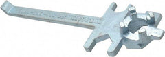 Vestil - 12" Long Cast Steel Drum Plug Wrench - For Use with All Types of Industrial Drum Plugs and Bungs in Metal or Plastic - USA Tool & Supply
