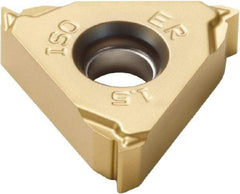 Seco - 16ER External Right Hand ISO Laydown Threading Insert - Grade CP500, TiAlN/TiN Coated Carbide, 9.53mm Inscribed Circle - USA Tool & Supply