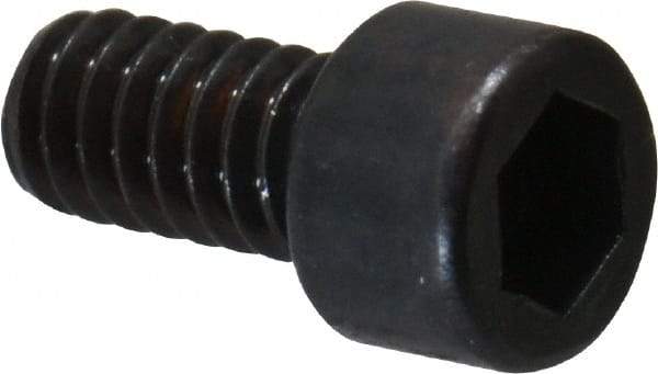 Made in USA - #2-56 UNC Hex Socket Drive, Socket Cap Screw - Alloy Steel, Black Oxide Finish, Fully Threaded, 3/16" Length Under Head - USA Tool & Supply