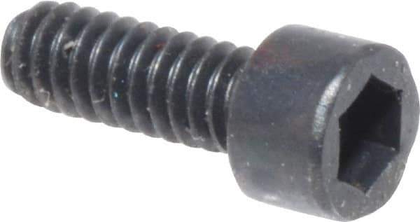Made in USA - #2-56 UNC Hex Socket Drive, Socket Cap Screw - Alloy Steel, Black Oxide Finish, Fully Threaded, 1/4" Length Under Head - USA Tool & Supply