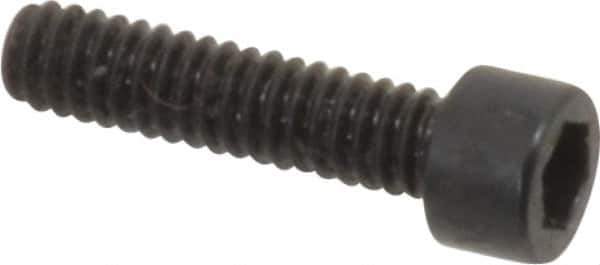 Made in USA - #2-56 UNC Hex Socket Drive, Socket Cap Screw - Alloy Steel, Black Oxide Finish, Fully Threaded, 3/8" Length Under Head - USA Tool & Supply