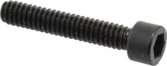 Made in USA - #2-56 UNC Hex Socket Drive, Socket Cap Screw - Alloy Steel, Black Oxide Finish, Fully Threaded, 1/2" Length Under Head - USA Tool & Supply