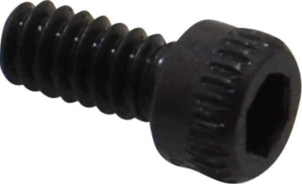 Made in USA - #4-40 UNC Hex Socket Drive, Socket Cap Screw - Alloy Steel, Black Oxide Finish, Fully Threaded, 1/4" Length Under Head - USA Tool & Supply