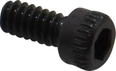 Made in USA - #4-40 UNC Hex Socket Drive, Socket Cap Screw - Alloy Steel, Black Oxide Finish, Fully Threaded, 1/4" Length Under Head - USA Tool & Supply