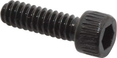 Made in USA - #4-40 UNC Hex Socket Drive, Socket Cap Screw - Alloy Steel, Black Oxide Finish, Fully Threaded, 3/8" Length Under Head - USA Tool & Supply