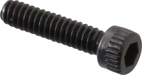 Made in USA - #4-40 UNC Hex Socket Drive, Socket Cap Screw - Alloy Steel, Black Oxide Finish, Fully Threaded, 1/2" Length Under Head - USA Tool & Supply