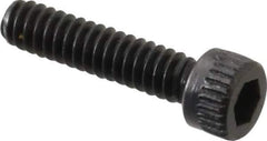 Made in USA - #4-40 UNC Hex Socket Drive, Socket Cap Screw - Alloy Steel, Black Oxide Finish, Fully Threaded, 1/2" Length Under Head - USA Tool & Supply